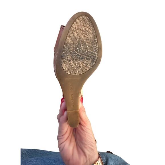 Gianni Bini Women's Brown Trim Cork Rope Platform Wedge Heels Size 6.5 - Picture 7 of 12